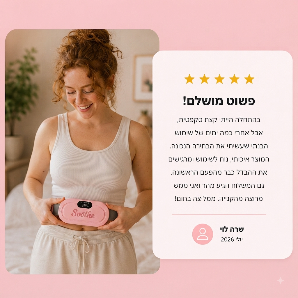 Soothe - חגורת להקלה על כאבי מחזור ב 5 דקות מהבית